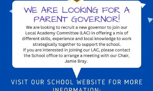 We are looking for a Parent Governor!